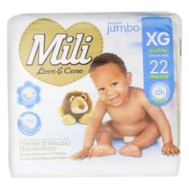 Kit c/ 4 Fralda Infantil Mili Love & Care XG Pacote 22