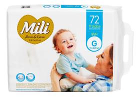 Kit c/ 4 Fralda Mili Love & Care Giga Tam G Macia E