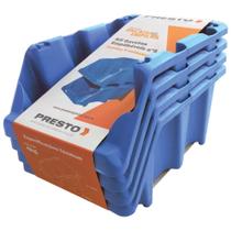 Kit C/ 4 Gavetas Plasticas Empilhaveís N 5 Azul 42018 - Presto