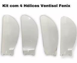 Kit C/ 4 Helices Pa Ventilador Teto Ventisol Fenix Com 4 Unidades Kit C/ 4 Helices Pa Ventilador Teto Ventisol Fenix Com 4 Unidades
