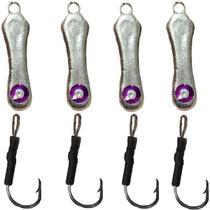 Kit C/4 Isca Micro Turbo 2,5cm- 5g Jumping Jig Ksf - Cromado Kit C/4 Isca Micro Turbo 2,5cm- 5g Jumping Jig Ksf - Cromado