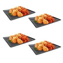 Kit C/4 Kakura Prato Retangular Preto Médio Japonês Kit C/4 Kakura Prato Retangular Preto Médio Japonês