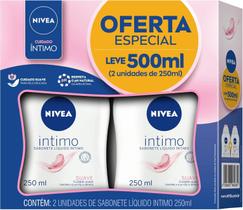 Kit c/ 4 Kit Sabonete Liquido Intimo Nivea Suave 2un 250ml