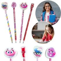 Kit C/ 4 Lápis Preto Hb C/ Borracha Fini Sortido Leo E Leo Kit C/ 4 Lápis Preto Hb C/ Borracha Fini Sortido Leo E Leo