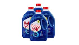 Kit c/ 4 Lava Roupas Líquido Baby Soft Azul - 3L