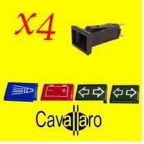 Kit C/ 4 Lentes Vigia Painel Antigo Mb C/ Soquetes E Lampada