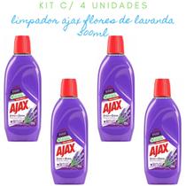 Kit c/ 4 Limpador Flores De Lavanda 500ml Ajax