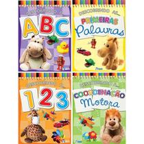 Kit c/ 4 livros de aprendizagem descobrindo abc, 123, coord. motora e palavras - Outros Kit c/ 4 livros de aprendizagem descobrindo abc, 123, coord. motora e palavras - Outros