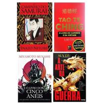 Kit c/4 livros tao te ching + o livros dos cinco aneis + o caminho do samurai + a arte da guerra