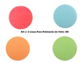 Kit C/ 4 Lixas Para Polimento De Vidro 3m