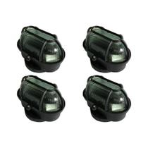 Kit C/4 - Luminaria Tartaruga Pvc Shintech Preta Com Vidr...