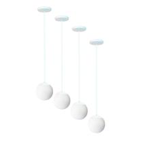 Kit c/4 lustre pendente globo jabuticaba stuttgart branco