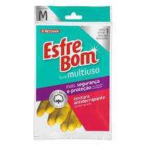Kit c/ 4 Luva Versatil Multiuso Latex M Amarela 13000bm