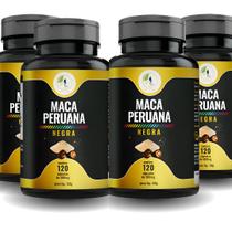 KIT C/4 Ma ca Perua na Negra Pura Premium 500mg 120 Cáps - Fits Life