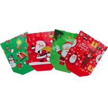 Kit C/ 4 Mini Sacola Presente Natal Sortido Wincy NTS10156