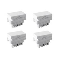 Kit C/4 - Modulo Ilumi Vivaz 1 Paralelo 10A. Branco 7522 Kit C/4 - Modulo Ilumi Vivaz 1 Paralelo 10A. Branco 7522