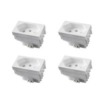 Kit C/4 - Modulo Ilumi Vivaz 1 Tomada 10A. Branco 75140