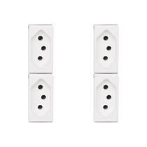 Kit C/4 - Modulo Pial Pop 1Tomada 10A Lg030 Branco