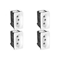 Kit C/4 - Modulo Pial Pop Branco 1 Tomada 20A Lg03020 Kit C/4 - Modulo Pial Pop Branco 1 Tomada 20A Lg03020