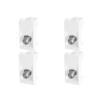 Kit C/4 - Modulo Pial Pop Branco 1 Tomada Tv Tipo F Lg060 Kit C/4 - Modulo Pial Pop Branco 1 Tomada Tv Tipo F Lg060