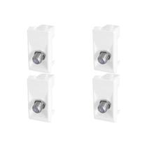 Kit C/4 - Modulo Pial Pop Branco 1 Tomada Tv Tipo F Lg060 Kit C/4 - Modulo Pial Pop Branco 1 Tomada Tv Tipo F Lg060