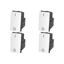 Kit C/4 - Modulo Pial Pop Branco Simples Bipolar 10A Lg010B Kit C/4 - Modulo Pial Pop Branco Simples Bipolar 10A Lg010B