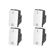 Kit C/4 - Modulo Pial Pop Branco Simples Bipolar 10A Lg010B Kit C/4 - Modulo Pial Pop Branco Simples Bipolar 10A Lg010B