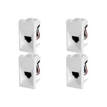 Kit C/4 - Modulo Pial Pop Branco Tomada Telefone Rj11 - L... Kit C/4 - Modulo Pial Pop Branco Tomada Telefone Rj11 - L...