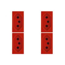 Kit C/4 - Modulo Soprano Ilus (Tomada 20A Vermelho) 5Ub9...