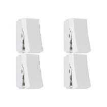 Kit C/4 - Modulo Steck Linha Stella 1 Simples 10A. Branco... Kit C/4 - Modulo Steck Linha Stella 1 Simples 10A. Branco...