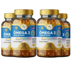 KIT C/4 Ômega 3 EPA DHA 120 Cápsulas SoftGel - Fits Life KIT C/4 Ômega 3 EPA DHA 120 Cápsulas SoftGel - Fits Life