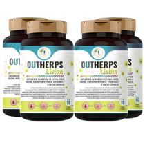 Kit C/4 Outherps Lisina + Vit C B3 B5 B6 E Zinco 500mg