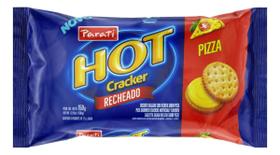 Kit c/ 4 Pack Biscoito Recheio Pizza Hot Cracker Pacote 150g