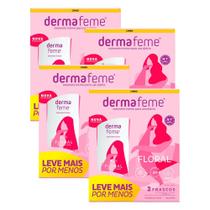 Kit c/ 4 Packs - Sabonete Íntimo Dermafeme Floral 200ml