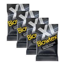 Kit c/ 4 Pacotes Preservativo Blowtex Extra Grande c/ 3 Un Cada