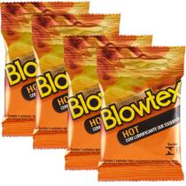 Kit c/ 4 Pacotes Preservativo Blowtex Hot c/ 3 Un Cada