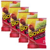 Kit c/ 4 Pacotes Preservativo Blowtex Tutti-Frutti c/ 3 Un Cada