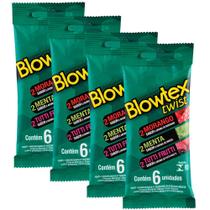 Kit c/ 4 Pacotes Preservativo Blowtex Twist c/ 6 Un Cada