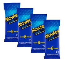 Kit c/ 4 Pacotes Preservativos Blowtex Action c/ 6 Un Cada