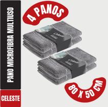 Kit C/ 4 Panos Mega Panão Em Microfibra Chão Multiuso - Tipo Toalha - Vidros - Secagem Automotiva