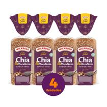 Kit c/ 4 Pão de Forma Integral Wickbold Grão Sabor Chia e Macadâmia 400g