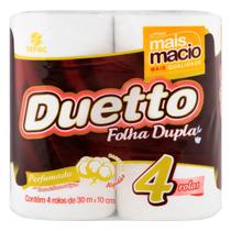 Kit c/ 4 Papel higienico Duetto folha dupla 30m 4 un