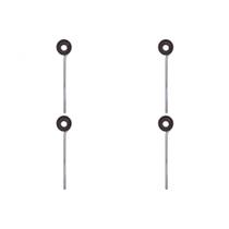 Kit C/4 - Para-Raio Isolador Simples Com Rosca Soberba+Bu...