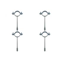 Kit C/4 - Para-Raio Suporte Para Tubo Protecao 1.1/2''Ros...