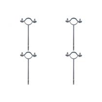 Kit C/4 - Para-Raio Suporte Para Tubo Protecao 2''Para Ch...