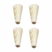 Kit C/ 4 Pé Palitos De 10cm Em Pinus P/ Bandeja E Artesanato Kit C/ 4 Pé Palitos De 10cm Em Pinus P/ Bandeja E Artesanato