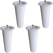 Kit C/ 4 Peças - Pe Para Armário Daca De 14cm Branco Kit C/ 4 Peças - Pe Para Armário Daca De 14cm Branco