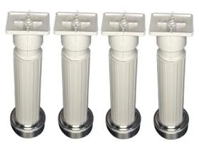 Kit C/ 4 Peças - Pe Para Armario França 14 a 17cm Branco Kit C/ 4 Peças - Pe Para Armario França 14 a 17cm Branco