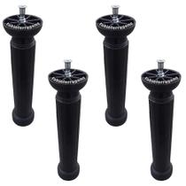 Kit C/ 4 Peças - Pe Para Armario Torre De 20 a 24cm Preto Kit C/ 4 Peças - Pe Para Armario Torre De 20 a 24cm Preto