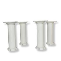 Kit c/ 4 Pés c/ Fixação Invertida para Móveis Armário Cozinha com regulagem de 12,2 a 22cm e Parafusos